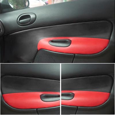 Soft Leather Door Armrest Cover For Peugeot 206 Citroen C2 Only 4 Doors Car Interior Door Panel Armrest Cover Skin