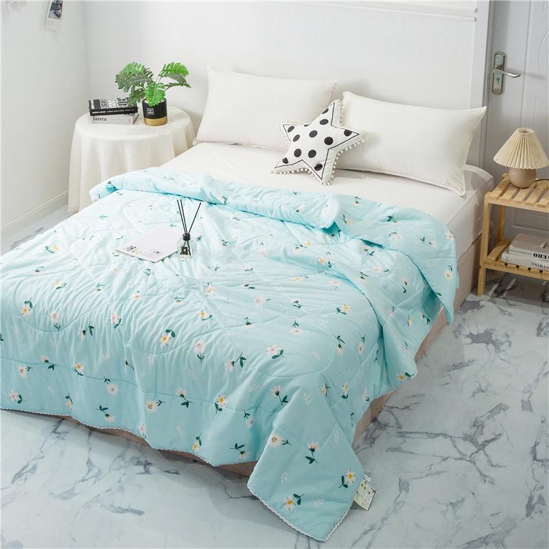 New Gauze Cotton Cool Summer Quilt 1pc Single Bed Double Bed Is Machine Washable, Light and Breathable