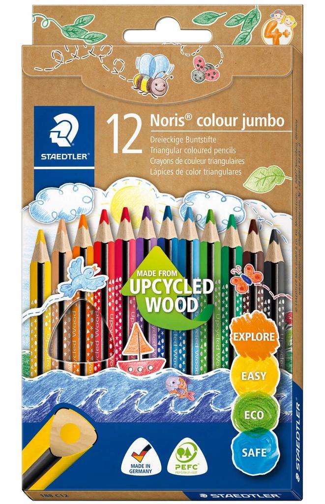 Kredki trójkątne jumbo Noris colour jumbo, 12 ko