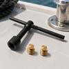 Marine Drain Stopper and Wrench Set with Brass Construction for Boat Drain Port Installation and Removal Tasks