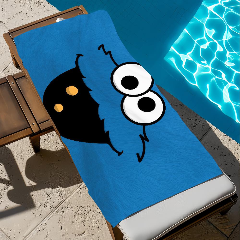 Cartoon C-Cookie M-Monster Towel Gift For Travel Gym Sauna Travel Spa Shower Camping Quick Dry Sports Beach Towels Soft Pool