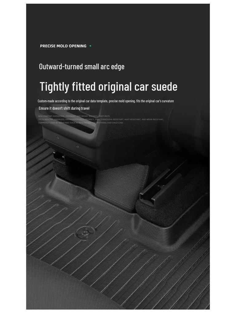 Tesla Model Y/6-Seater Full Coverage TPE Floor Mats for Interior Modification