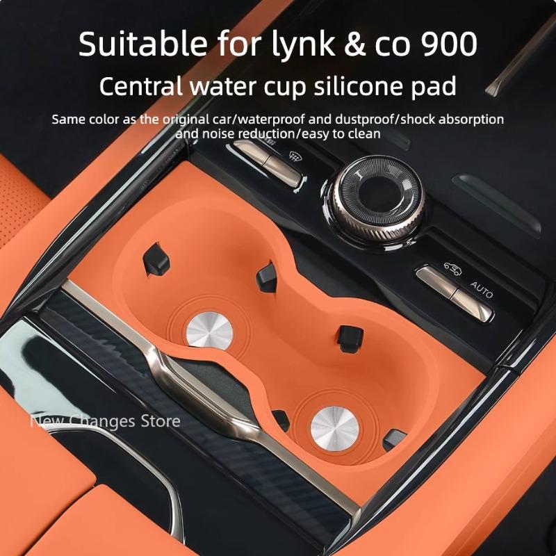 For Lynk&Co 900 2025 2026 Water Cup Storage Box Silicone Storage Holder Auto Styling Modify Accessories