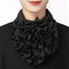 Color Block Scarf: Women's Four Seasons Warm Flower Neck Warmer – Fashionable Korean Style, Versatile Collar.