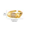 Gold-plated stainless steel ring, female style love full diamond zircon ring, light luxury high-end ring.