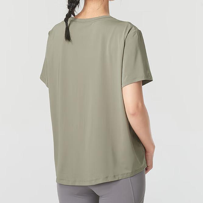 Nike Comfortable Soft Breathable Round Neck Short Sleeve Drop Shoulder T-Shirt Women T-Shirts Khaki FN2799320
