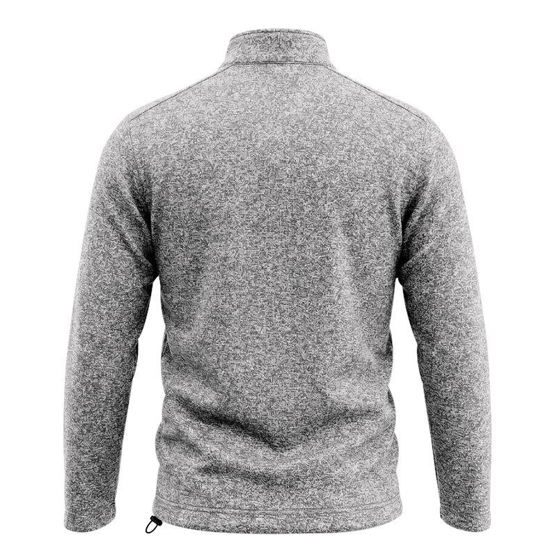 Men Casual Quarter Zip Fleece Sweatshirt Stand Collar Long Sleeve Pullover Outdoor Workout Daily Tops