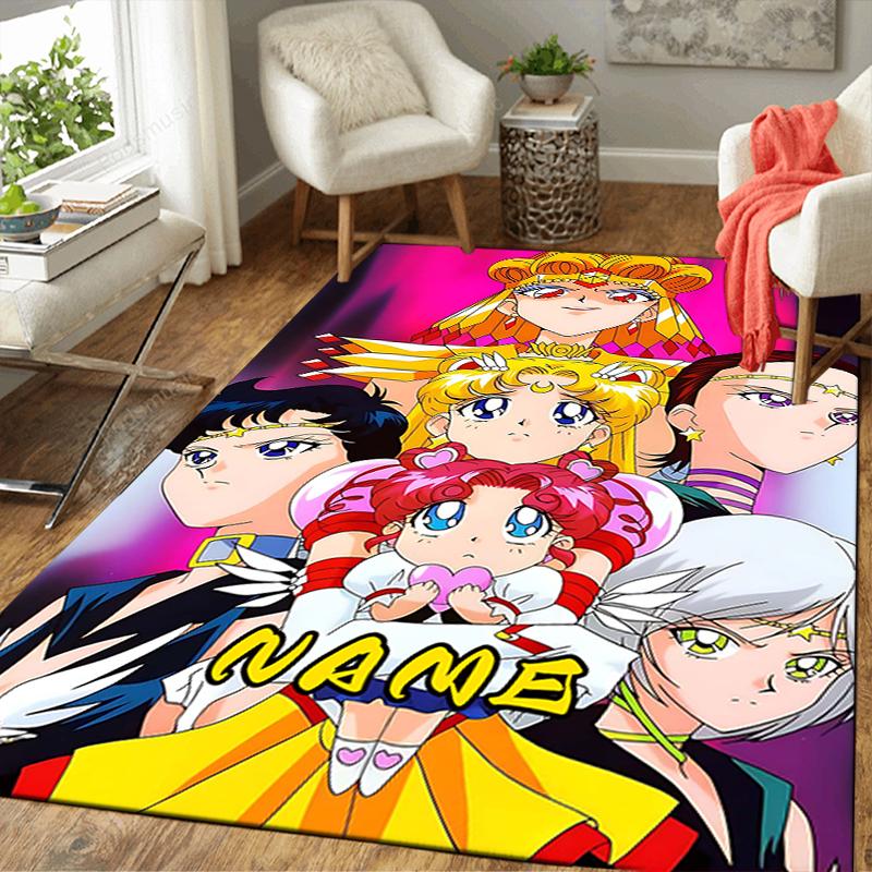 Custom 1Pc Super Sailor Moon Adventure Rug Office Carpet Indoor Outdoor Entrance Doormat Nonslip Soft And Comfortable Living Room D2915251