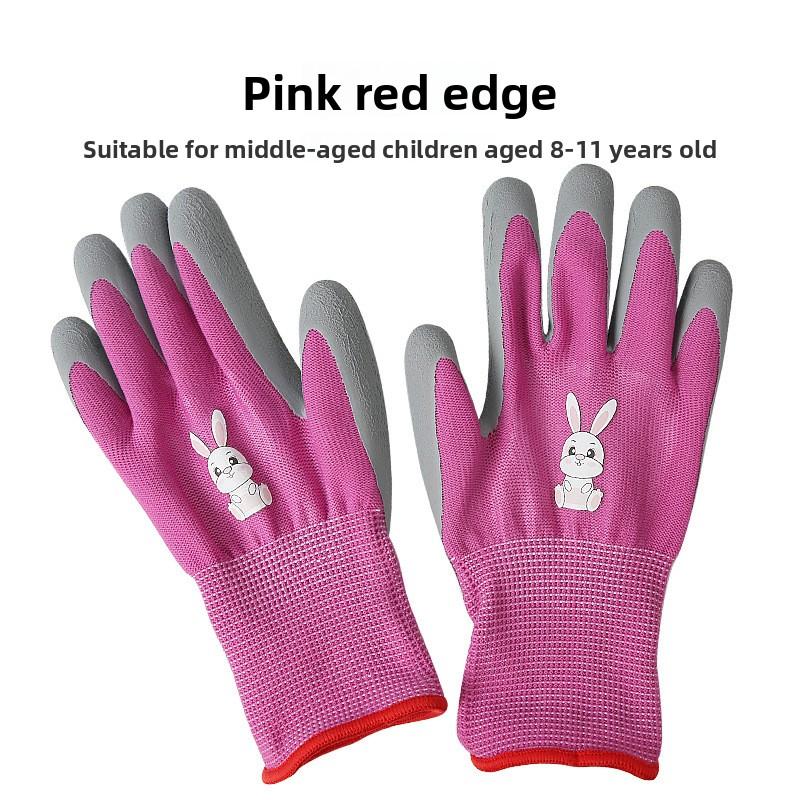 Dziecięce Rękawice Ogrodnicze z Kreskówkowym Wzorem, Do Zbioru Ogrodowego, Kopania i Sadzenia, Do Jazdy na Rowerze, Jazdy na Rolkach, Odporne na Zużycie i Rozdarcie Rękawice Ochronne