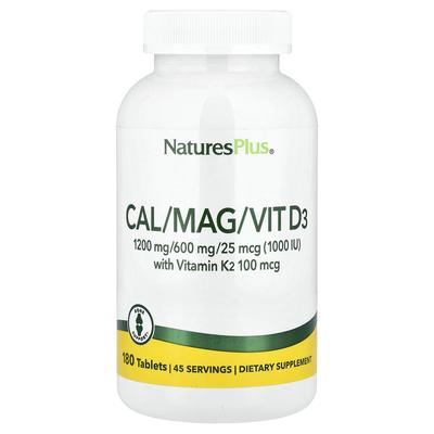 Calcium/Magnesium/Vitamin D3 with Vitamin K2, 180 Tablets
