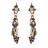 Pendentif Main Fantôme Design Niche Médiévale Boucles d'Oreilles Tête de Mort Vintage Haut de Gamme Boucles d'Oreilles Créatives Exagérées à Aiguille Argentée