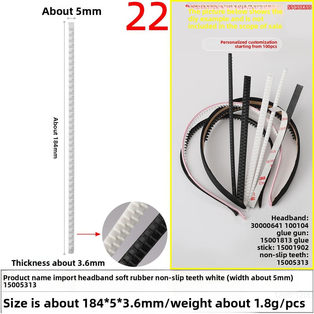 The Hair Band and Hair Accessory Are Firm with Anti-slip Strips and Teeth That Come with Self-adhesive Stickers and Are Not Easy To Fall Off