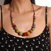 Fashionable Beads Necklace Handmade Necklace Colorful Beads Delicate Neck Chain Suitable for Fashion Lover Present