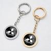 Zinc Alloy Keychain Car Logo Diamond Keyring For Mitsubishi Lancer Mirage ASX Pajero Lancer Ex Galant Attrage Xpander Mirage