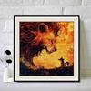 New Arrival 5D DIY Full Circle Diamond Painting "Lion and Fox" Embroidery Cross Stitch Home Decor Gift