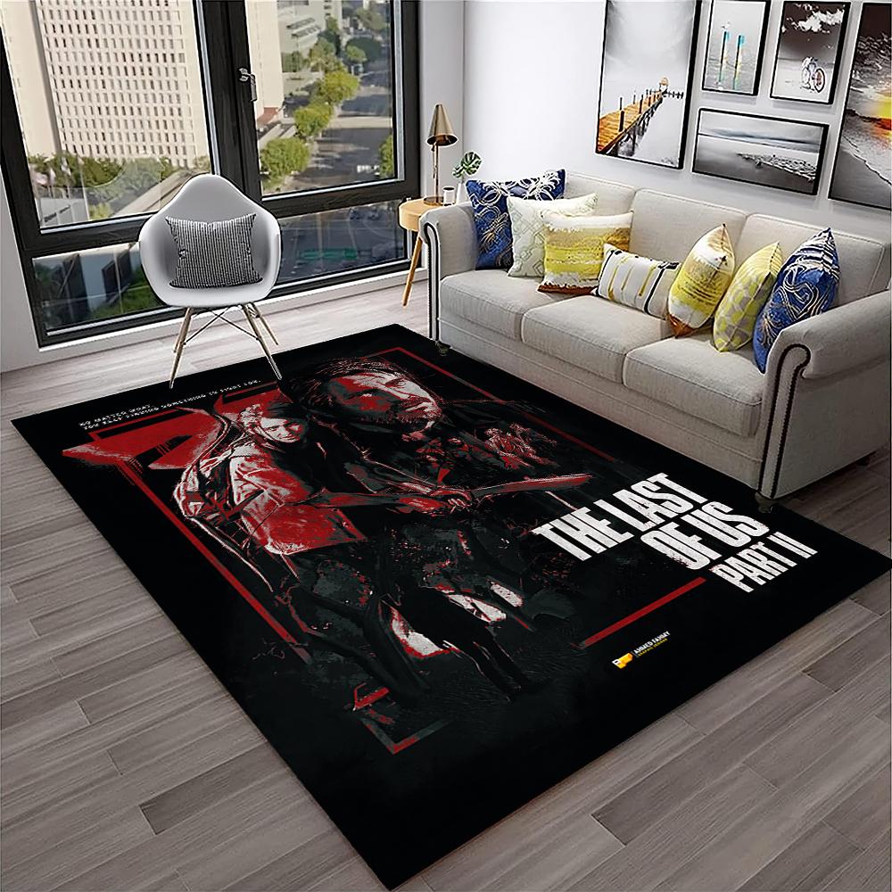 Pedro The Last of Us Horror TV Spiel Teppich Teppich für Zuhause Wohnzimmer Schlafzimmer Sofa Fußmatte Dekor, Kinderteppich Rutschfeste Bodenmatte