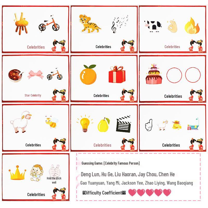 Idiom Picture Cards & Wedding Vow Game Props