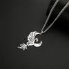 My Shape Phoenix Pendent Necklace for Women Men Stainless Steel Fire Bird Animal Charms Necklaces Choker Chain Jewelry Wholesale