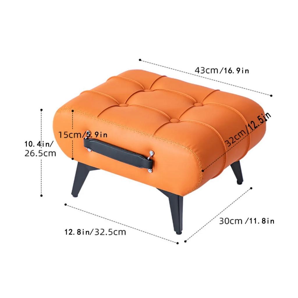 Modischer Schuhwechselhocker Flurhocker Leder Sofahocker Leder Amerikanisch Leichter Luxus Italienische Schuhe Endstück