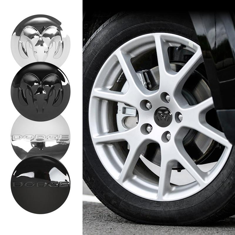 4Pcs Car Emblem Wheel Hub Center Cover Car Accessories For Dodge Challenger Charger Journey Ram Durango SRT Dart Journey Avenger AA8
