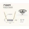 Silvere Glam New Simple Moissanite Necklace Women's Fashion Xiaohongshu 925 Sterling Silver Pendant Ins Style Clavicle Chain
