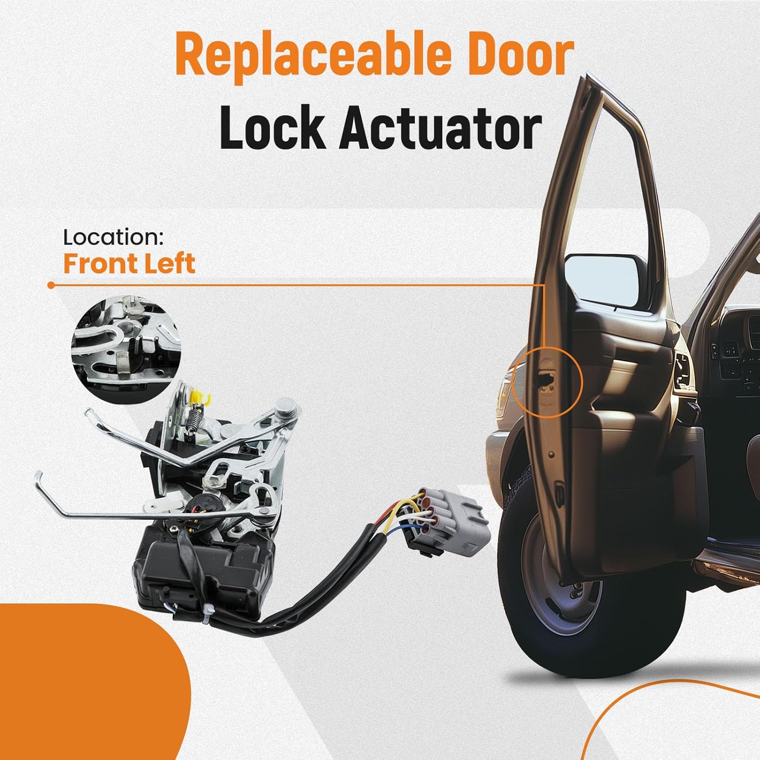 

maXpeedingrods Door Lock Actuator Motor for Toyota Tacoma 1998-2004, Front Left Door Lock Latch Assembly Replace 6904004010 931492