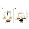 62KD Decorative Metal Weight Scale Sculpture Desktop Ornament for Home Decors Accent