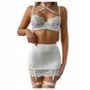 White Lace, Strappy Erotic Lingerie Set, Size S/M.