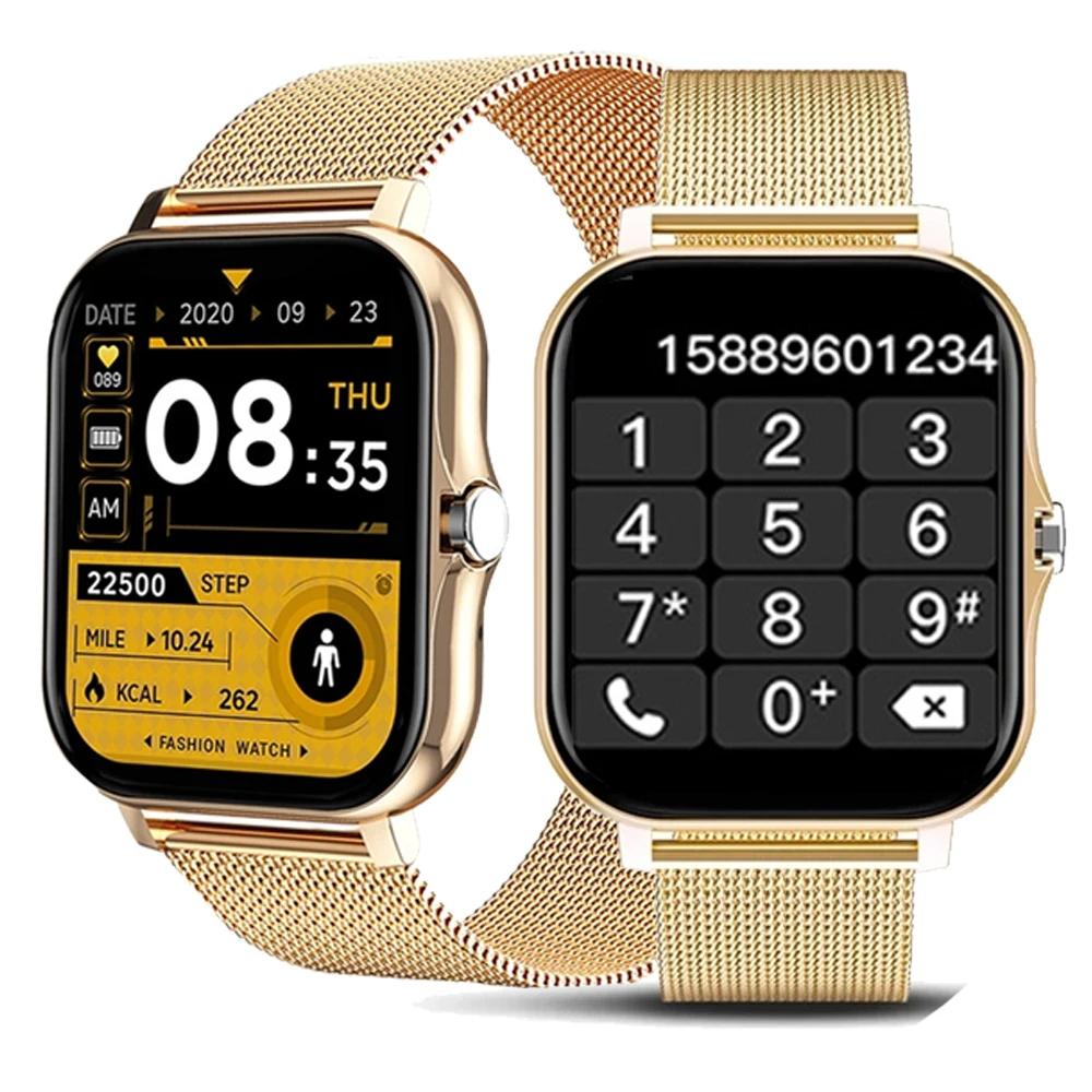 2026 New Smart Watch 1.69" Color Screen Full Touch Fitness Tracker Bluetooth Call Smart Clock Ladies Smartwatch Men Women