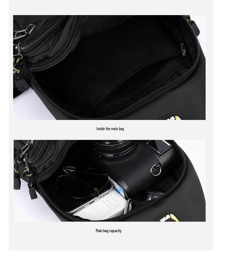 Men's Large-Capacity Waterproof Oxford Cloth Crossbody Bag: Trendy Korean-Style Multifunctional Shoulder Bag for Casual Sports