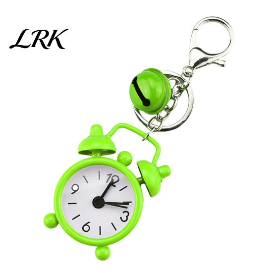 Alarm Clock Key Ring Keychain Pendant with Built-In Micro Clock, Holder for Commuters Students And Travelers, Sturdy Iron Design Portable Timekeeping