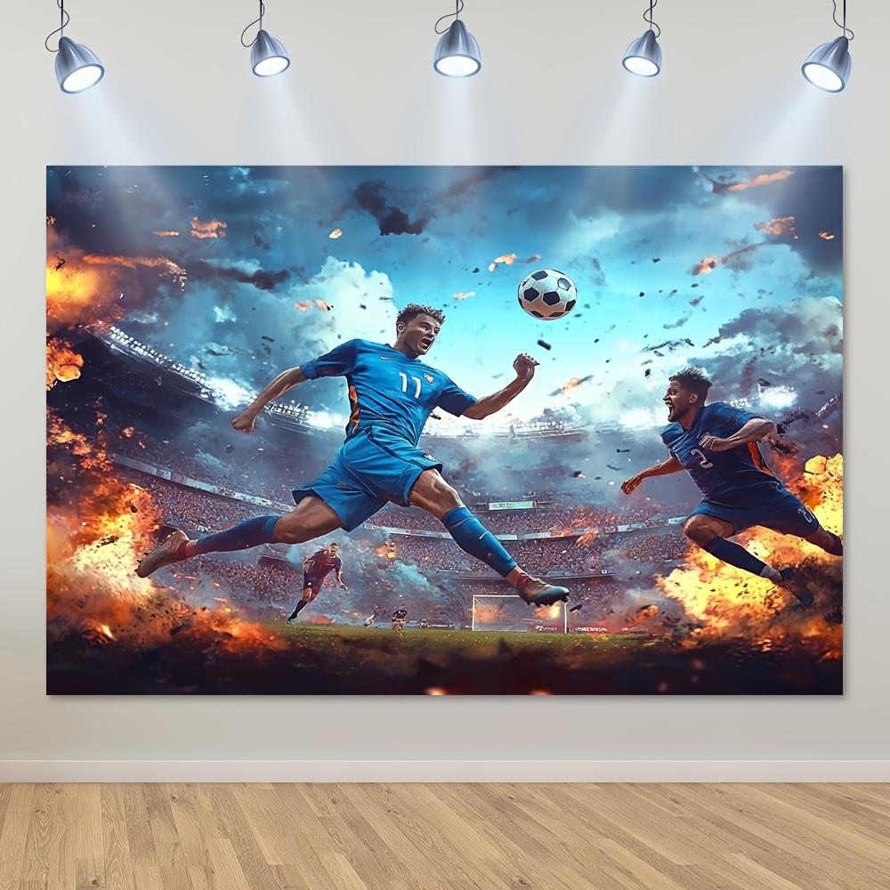 2D plane 1 piece with a football-style pattern capturing unforgettable moments 47.2x31.5inch/120*80cm