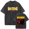 Washed Vintage Rock Band Bad Omens Merch T Shirt Men Women Casual Retro Cotton T-shirt Men's Hip Hop Gothic Oversized T-shirts
