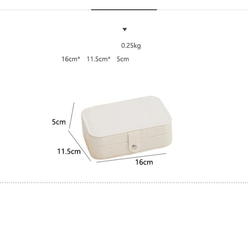 Portable Jewelry Storage Box Travel Organizer Jewelry Case Leather Storage Earrings Necklace Ring Jewelry Organizer Display