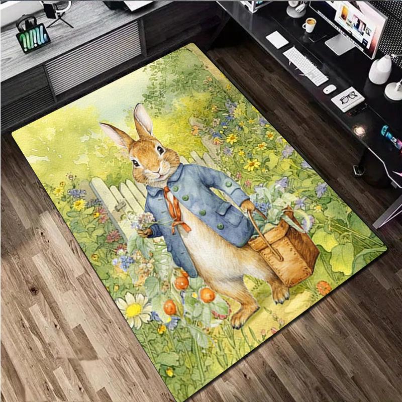 Rabbit Rug Home carpet Office Decorative Carpet For Living Room Bedroom Door Mat Floor Carpet Computer Chair Area Rug