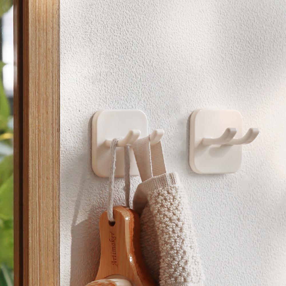 Punch-free Power Plug Socket Double Hook Power Cord Storage Rack Hanger Holder  Kitchen