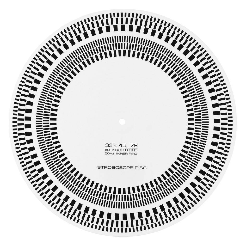 LP Stroboscope Mat 11.81 In X 3mm LP Turntables Calibration Disc Double Sided 33/45/78 RPM for Record Player Testing Speeds