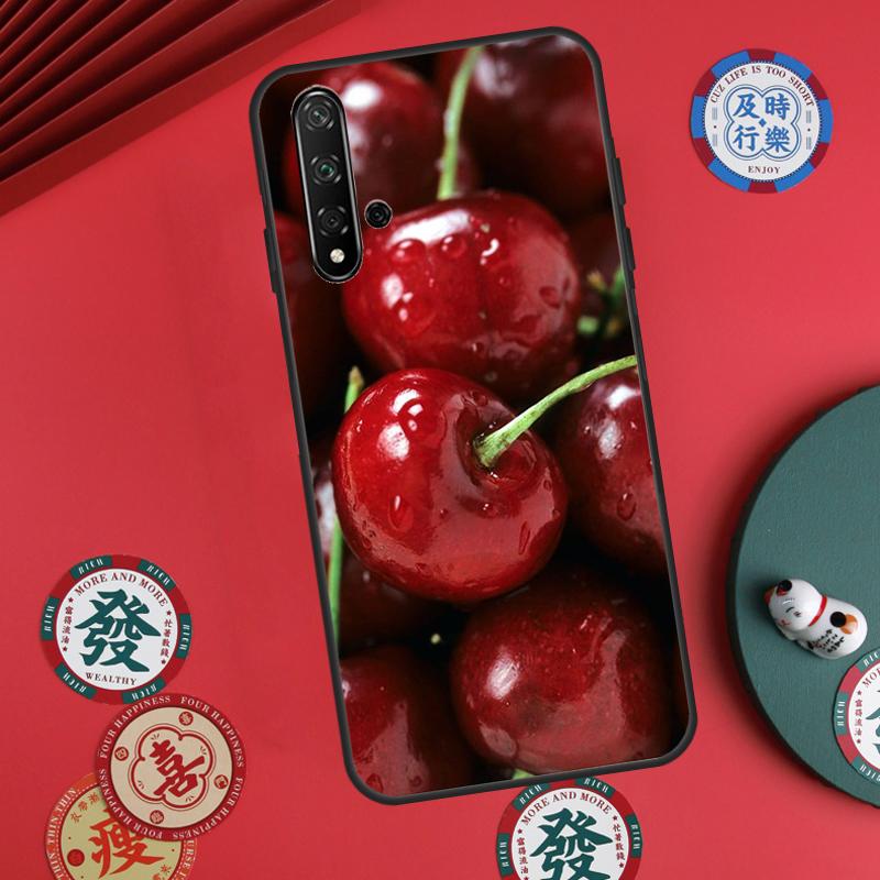 Food Fruit Red Cherry For Huawei Nova 12s 7i 8i 11i 12i Y73 Y70 Y90 Y60 Y72 Y61 Y91 9 10 SE P30 Pro P40 Lite Case