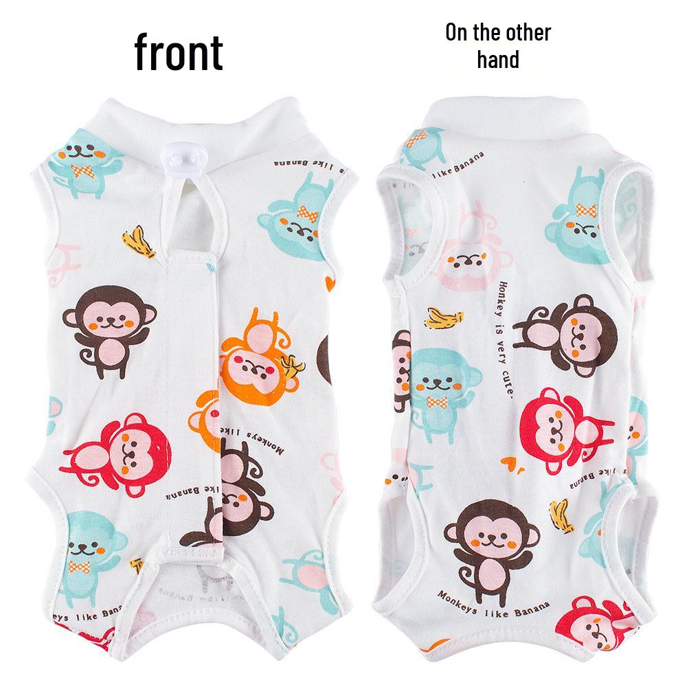 

Comfortable Fleece Vest for Small Dogs and Cats - Teddy Style with Round Dot Design M (Chest 34-40 cm, 40g)