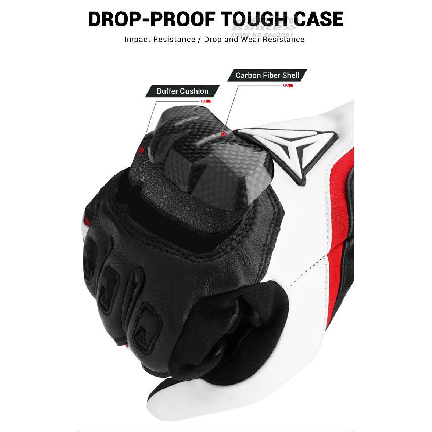 Motorcycle Gloves Leather Men Gloves Summer Cycling Motorbike Guantes Moto Motocross Bicycle Touch Screen Breathable Protective