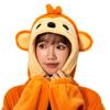 OLAOLA Cute Monkey Kigurumi Pajamas for Animal Halloween Fluffy Flannel Pajamas for Cold Unisex S Adults, Costume, Loungewear, Costume, Winter, Warm,