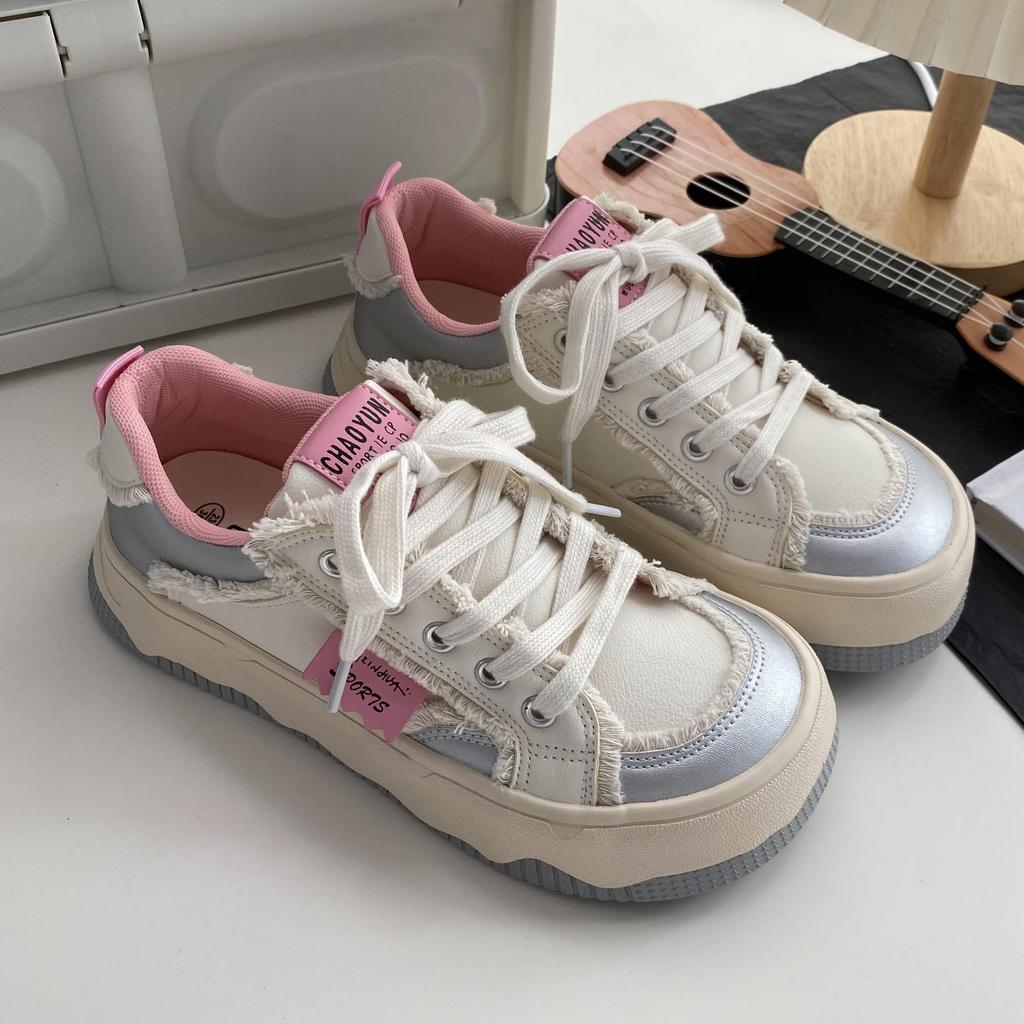 New Dad Shoes for Women, All Season Height Increasing Casual Breathable Thick Sole Color Blocked Travel Versatile Shoes