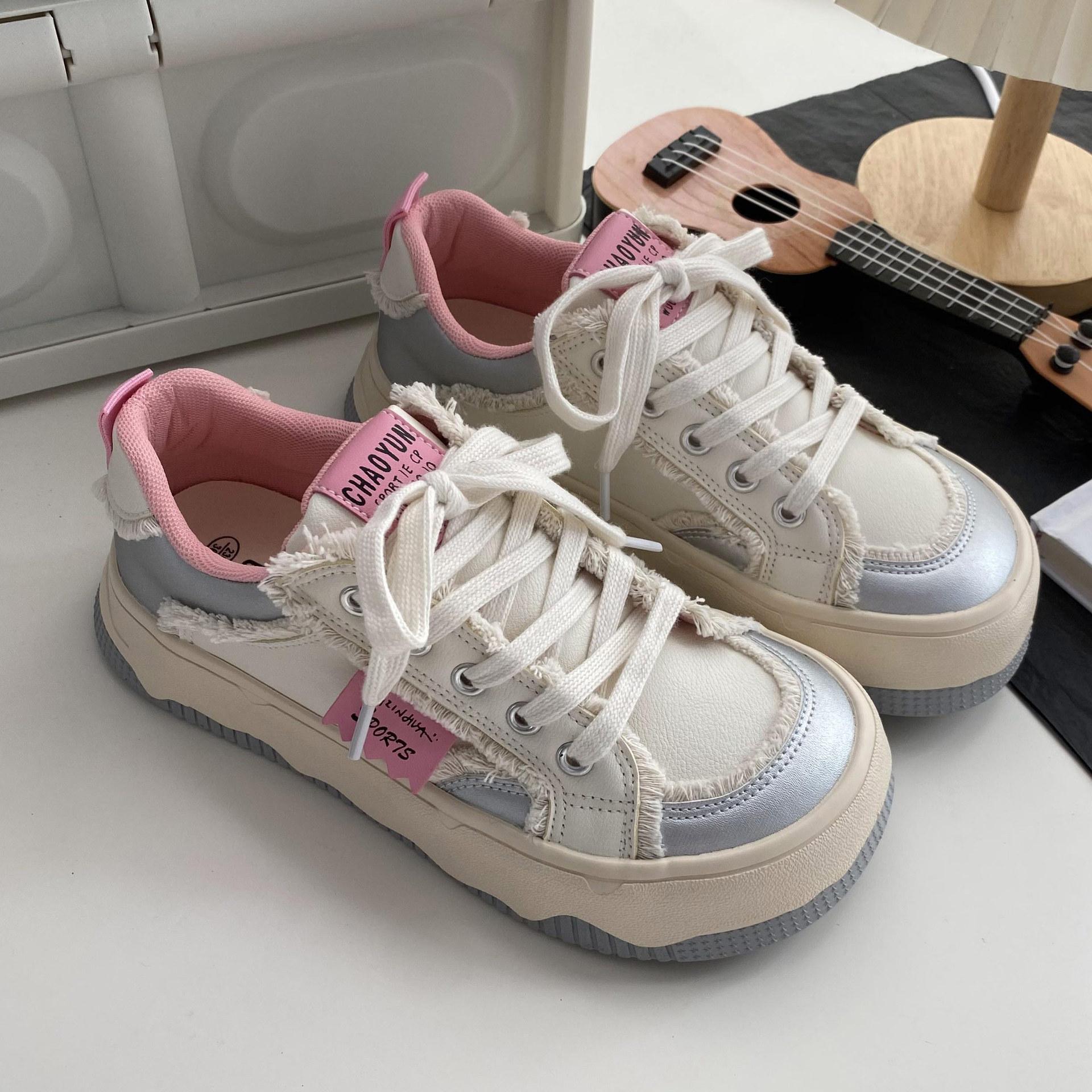 

New Dad Shoes for Women, All Season Height Increasing Casual Breathable Thick Sole Color Blocked Travel Versatile Shoes 40