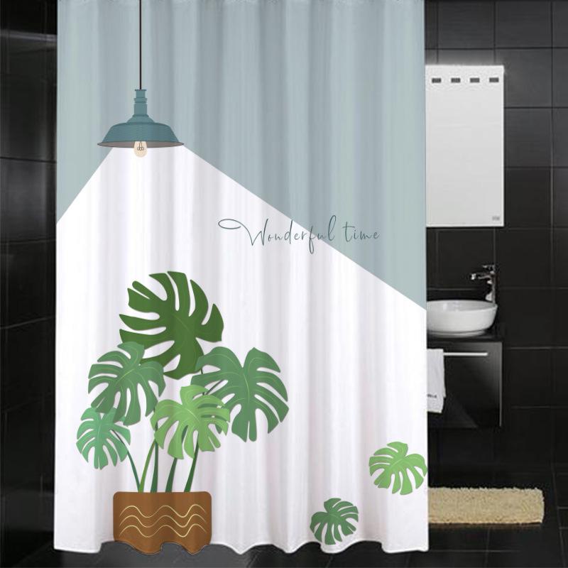 

JINRUN утолщенная водонепроницаемая занавеска для ванной комнаты, устойчивая к плесени, занавеска для душа, занавеска для душевой перегородки, занавеска для душа, занавеска для ванной комнаты, бесплатная перфорация 80*180cm