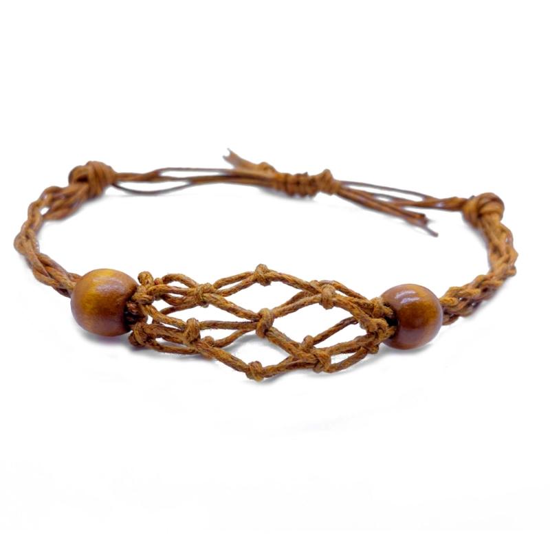 Net Bag Adjustable Bracelet Cord Empty Without Stone Crystal Holder Bracelet Natural Healing Gem Macrame Bracelet Decor