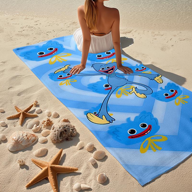 Ultra-Soft Beach Towel with Huggy Wuggy Theme,Ideal for Pool - Camping, Diving - Perfect Travel Essential, Vibrant Beach Towel.
