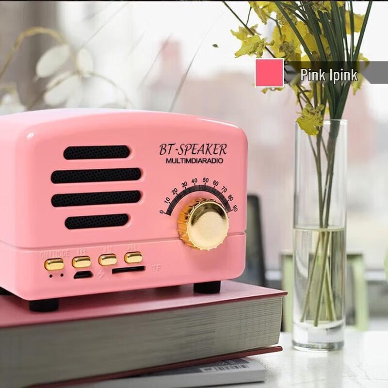 SMEBERT Retro Wooden Portable Bluetooth Speaker