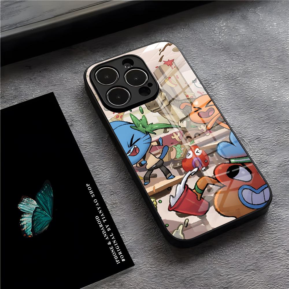 

G-Gumball And Darwin Phone Case For IPhone 17 Pro Max 15 Pro 16 14 Plus 12 13 Mini 11 Pro Shockproof Glass Cover iPhone17ProMax
