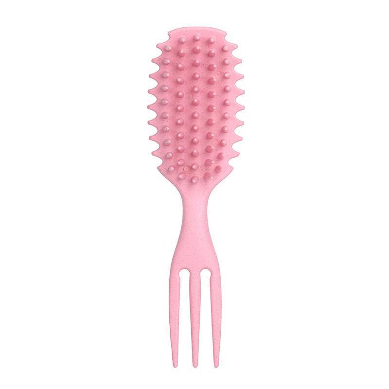 Curly Hair Brush Gentle Detangling Hairbrush Scalp Massage 3-in-1 Multifunction Curl Comb Defining Curly Hair Styling Tools