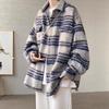 Men's Retro Japanese Style Wool Plaid Jacket - Autumn Lapel Short Windbreaker
